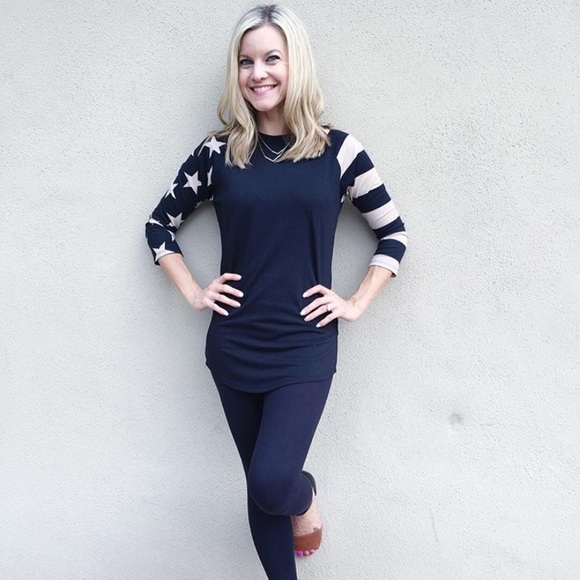 LuLaRoe Stars & Stripes Randy Tee - Picture 4 of 5